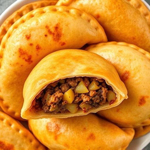 Empanadas colombianas rellenas de carne y papa.