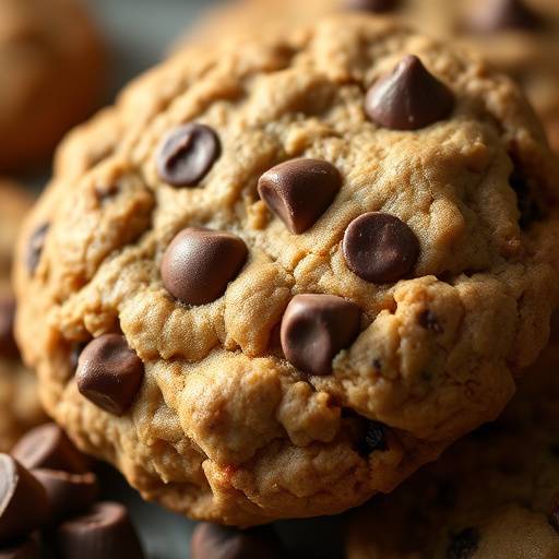 Galletas de avena con chispas de chocolate.